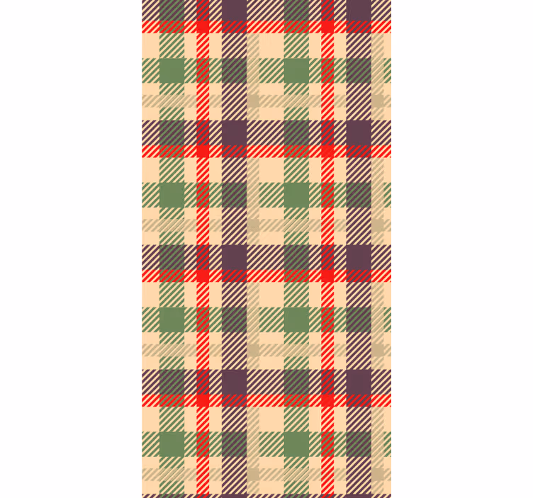 Tapet ornamental model în carouri tartan - TenStickers