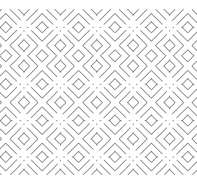 Tapet pătrat geometric negru / alb - TenStickers