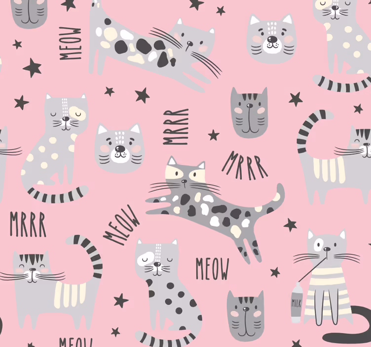 Tapet elegant pentru animale pisici - TenStickers