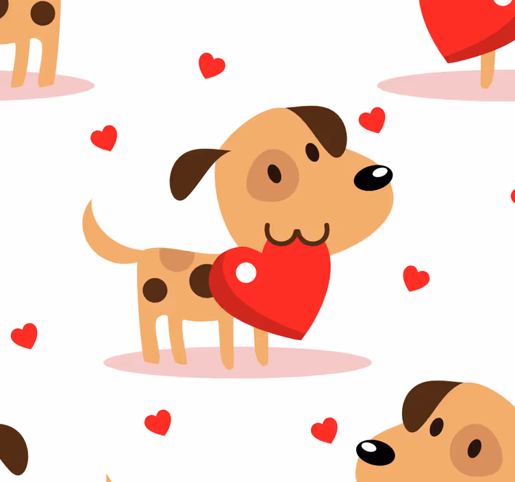 Tapet pentru animale câini roșii - TenStickers