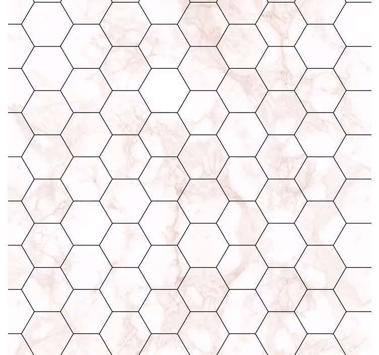 Tapet din gresie marmură hexagonală - TenStickers