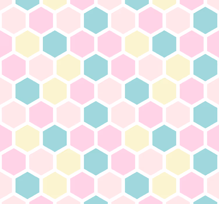 Tapet geometric model hexagonal - TenStickers