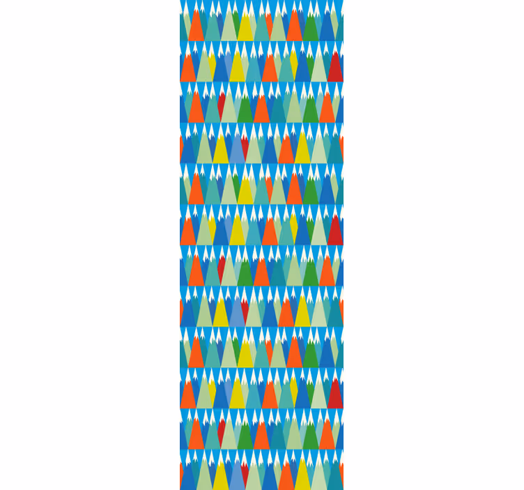 Tapet geometric peisaj montan geometric - TenStickers