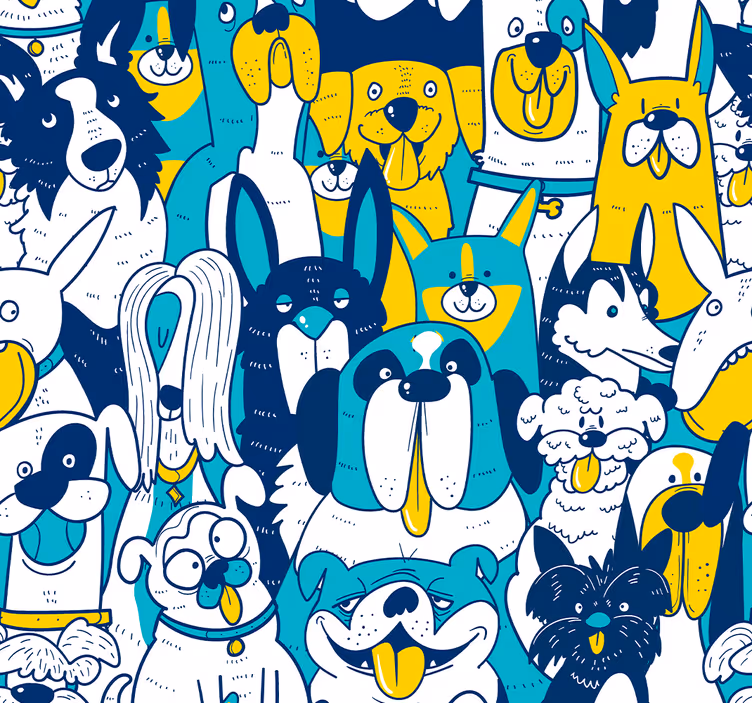 Animale tapet ansamblu animat canin - TenStickers