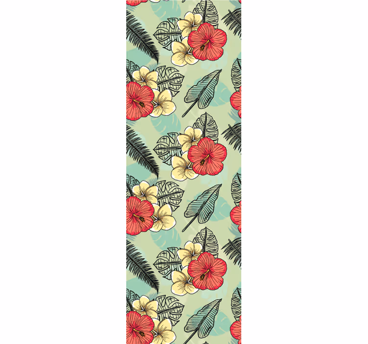 Tapet flori aranjament tropical verde - TenStickers