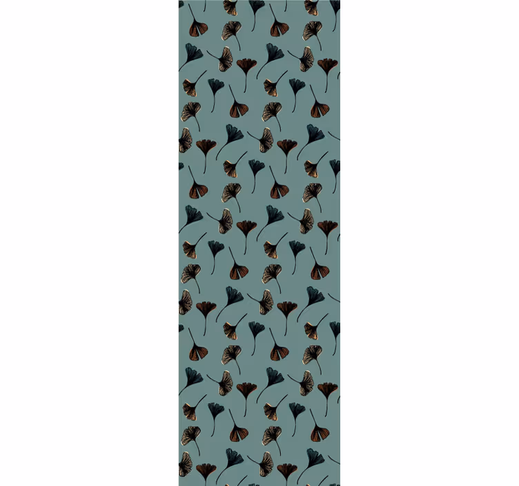 Tapet flori motiv botanic ginkgo - TenStickers