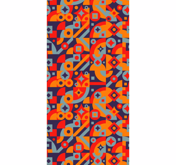 Tapet vintage motive geometrice - TenStickers