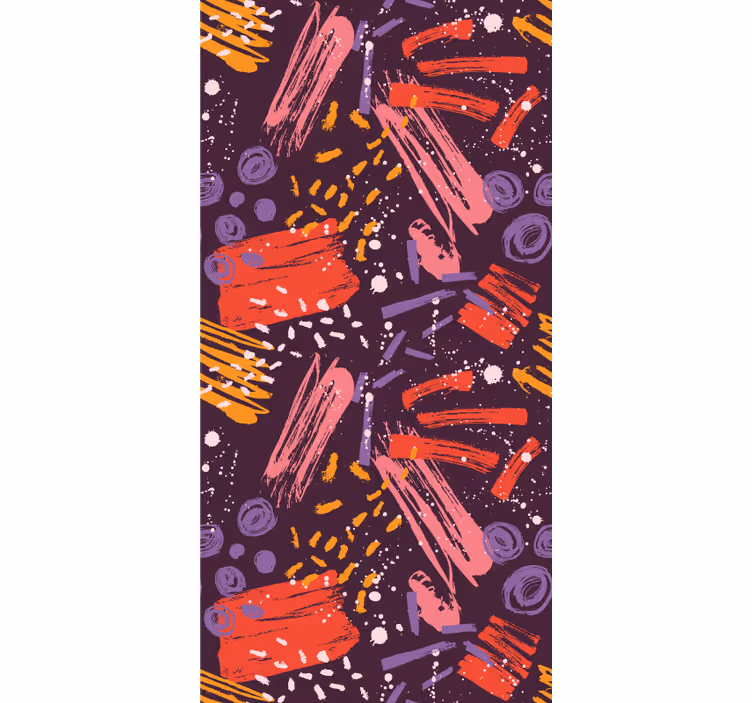Tapet abstract lovituri de pensula expresive - TenStickers