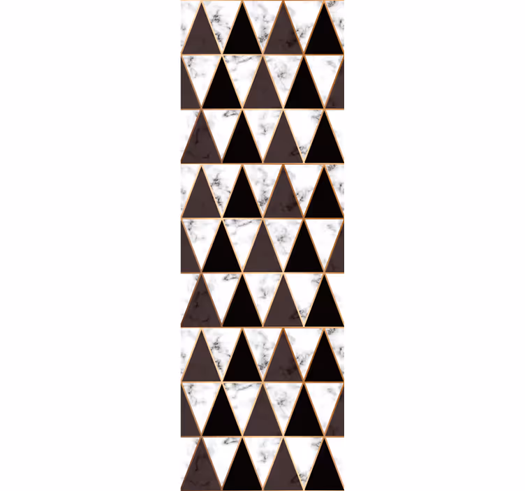 Tapet elegant triunghiuri alb-negru - TenStickers