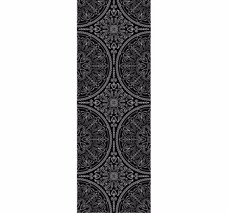 Tapet zentangle ornament în formă de flori - TenStickers