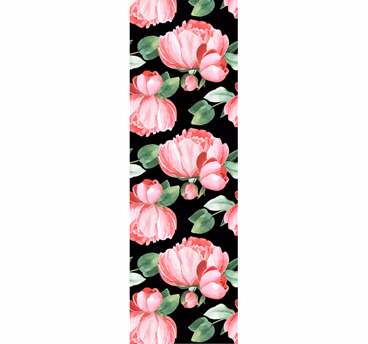 Tapet flori bujori înfloriți - TenStickers
