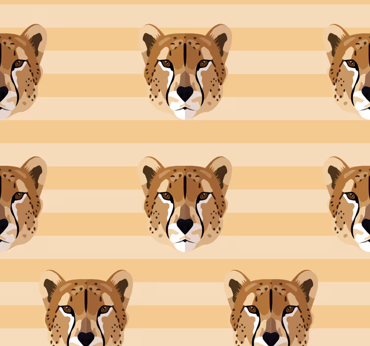 Tapet de animale model cu dungi de ghepard - TenStickers