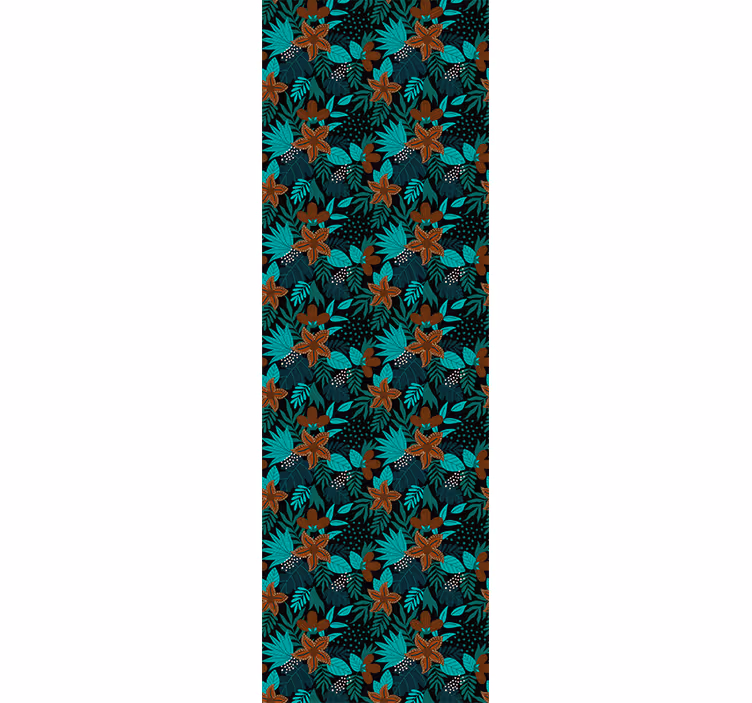Tapet natura motiv cu frunze tropicale - TenStickers