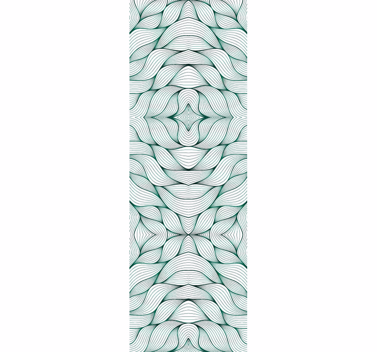 Tapet de frunze cu model geometric - TenStickers
