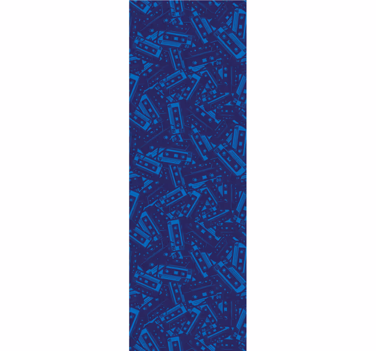 Tapet albastru model alfanumeric - TenStickers