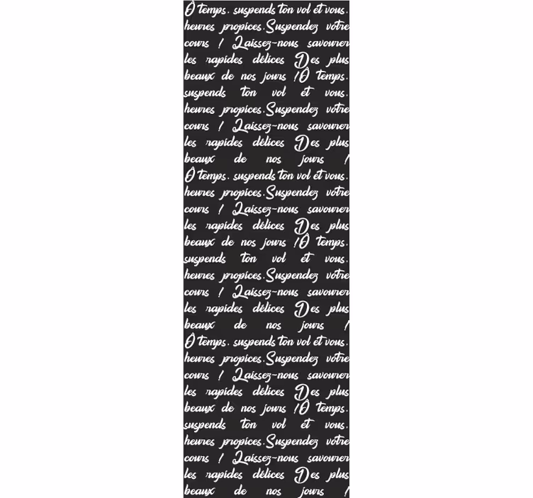 Tapet cu model de poezie franceză - TenStickers