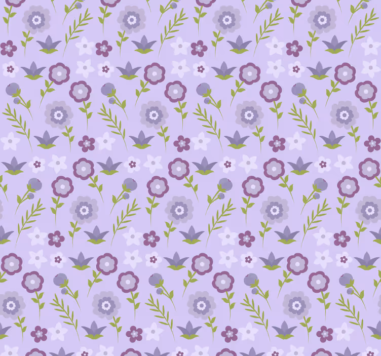 Tapet flori model cu motive florale - TenStickers