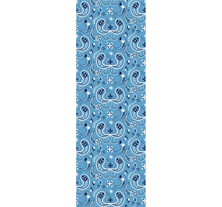 Tapet albastru motiv ornamentat de faianță - TenStickers