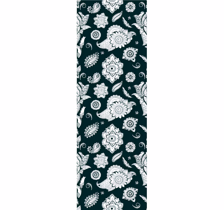 tapet bucătărie motiv de faianță florală - TenStickers