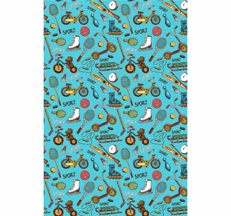 Pictograme sport tapet dormitor adolescent - TenStickers
