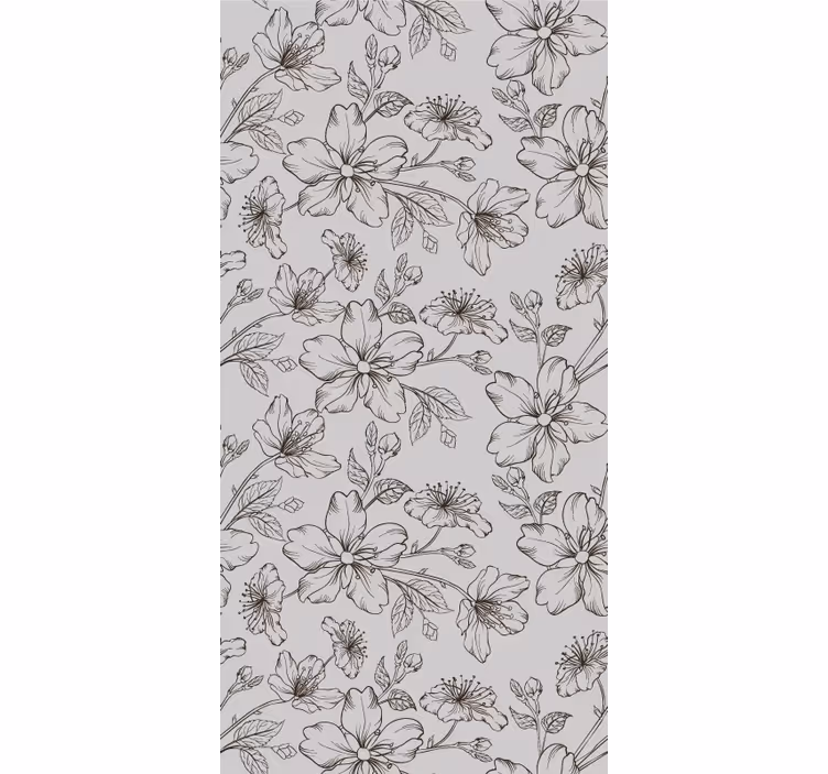 Tapet flori eleganta schita florala - TenStickers