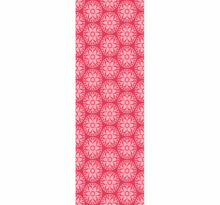 Tapet roz motiv floral geometric - TenStickers