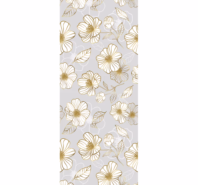 Tapet floral model floral auriu - TenStickers