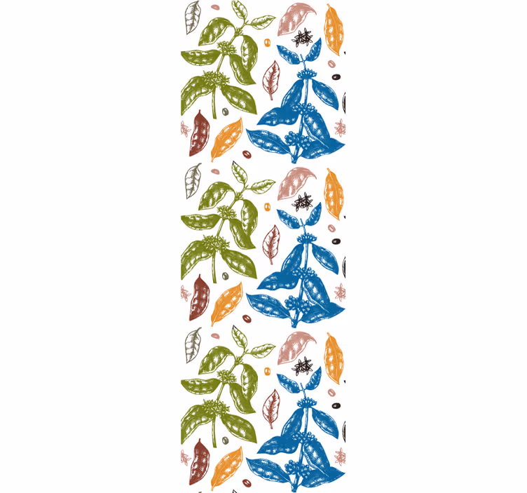 Tapet de frunze imprimeu botanic - TenStickers