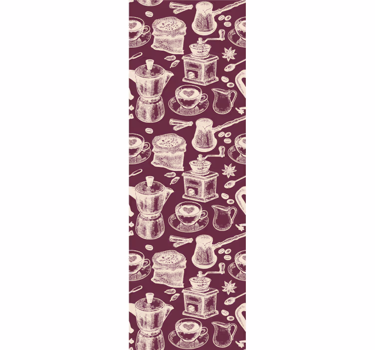 tapet bucătărie model cu motiv de cafea - TenStickers