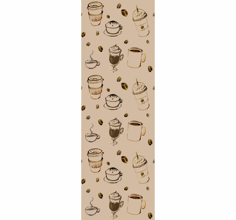 Tapet bucatarie model vintage cafea - TenStickers