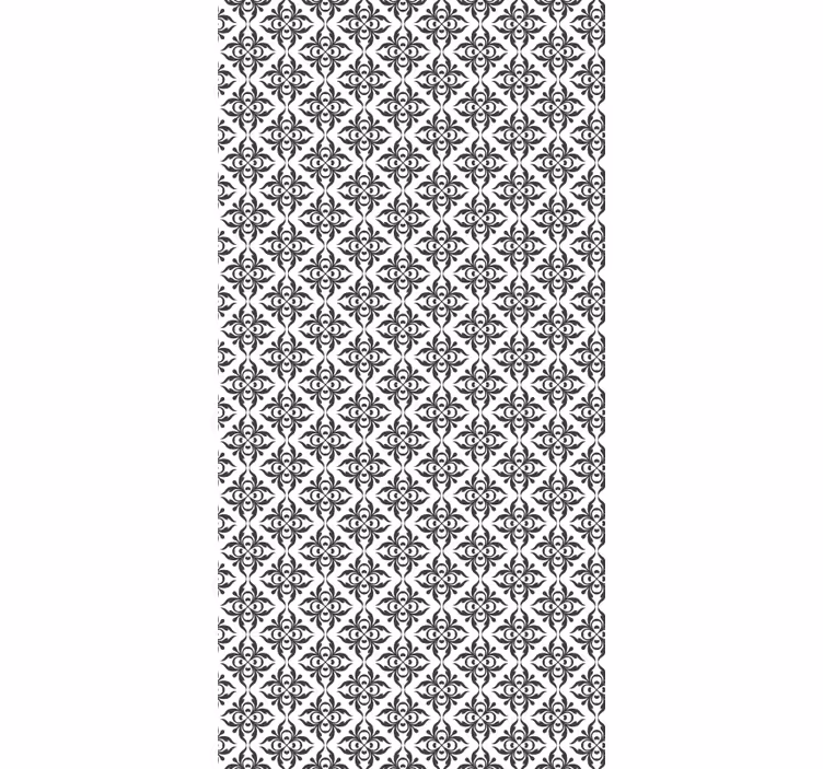 Birou tapet floral negru elegant - TenStickers