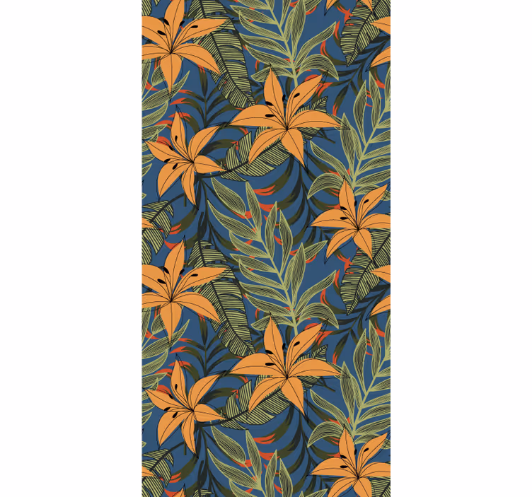 Tapet flori model floral tropical - TenStickers