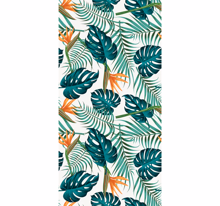 Tapet de frunze imprimeu cu frunze tropicale - TenStickers
