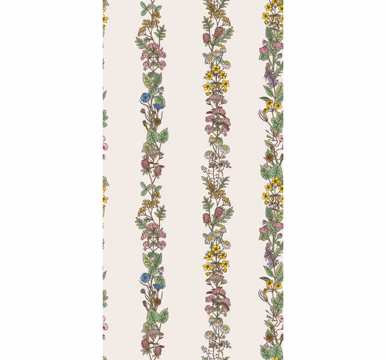 Tapet baie dungi verticale botanice - TenStickers