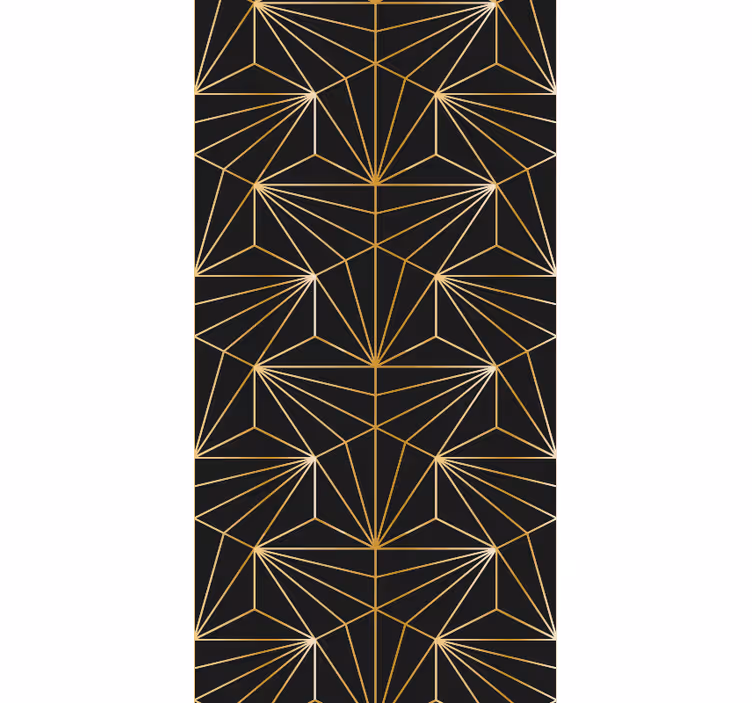 Tapet geometric triunghi model auriu - TenStickers