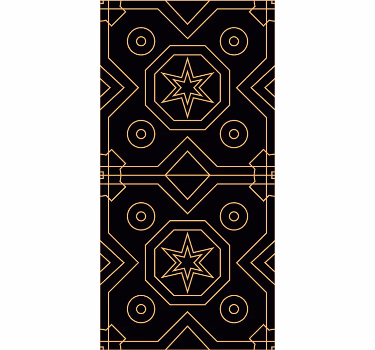 Tapet geometric simetria geometrică a stelei - TenStickers
