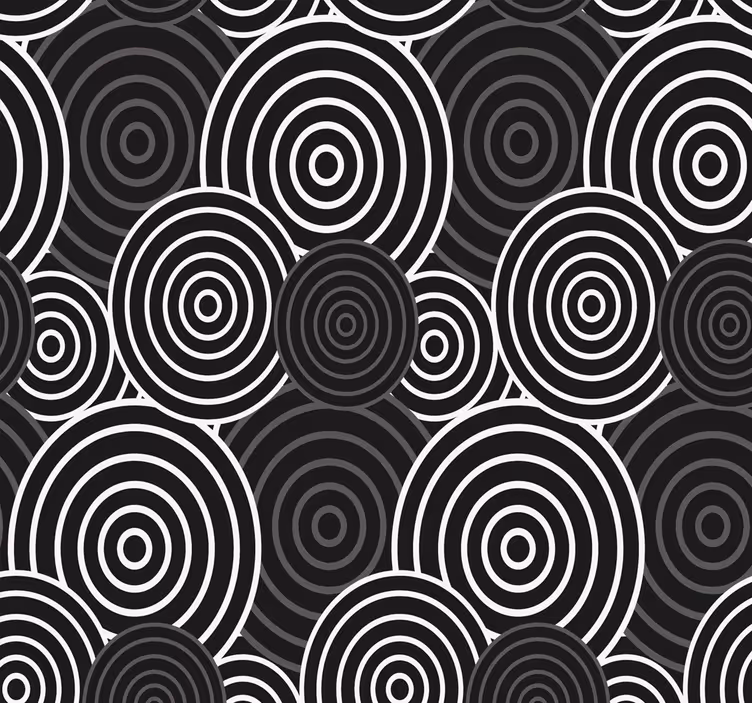 Tapet geometric cercuri concentrice - TenStickers