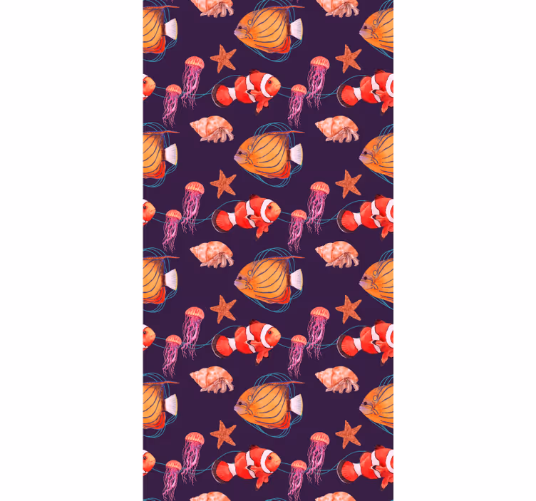 Wallpaper cu peşte ansamblul vieții acvatice - TenStickers