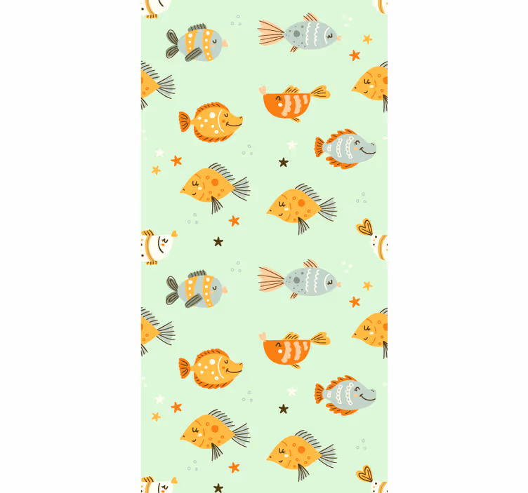 Wallpaper cu peşte modelul prietenilor acvatici - TenStickers