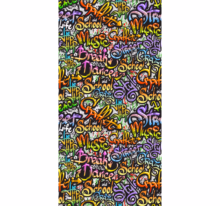 Tapet colorat graffiti perete text de artă - TenStickers