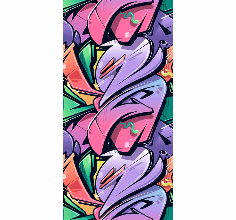 Tapet de artă tucani flamboyanti - TenStickers