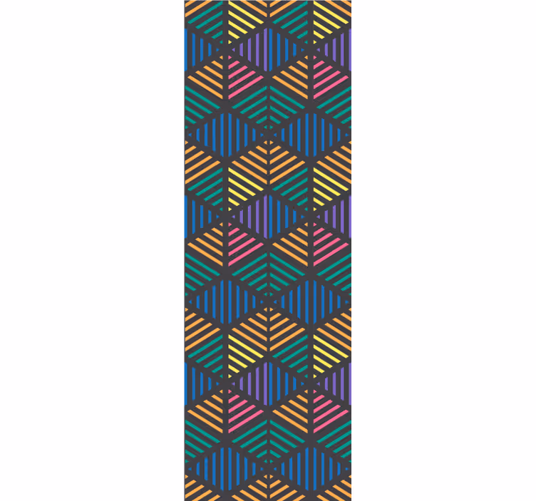 Tapet geometric model geometric în dungi - TenStickers