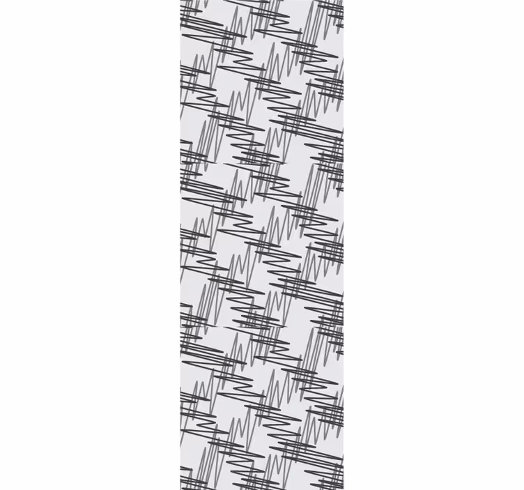 Tapet de artă mâzgălit alb-negru - TenStickers