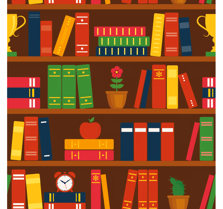 Tapet de birou motivul bibliotecii - TenStickers