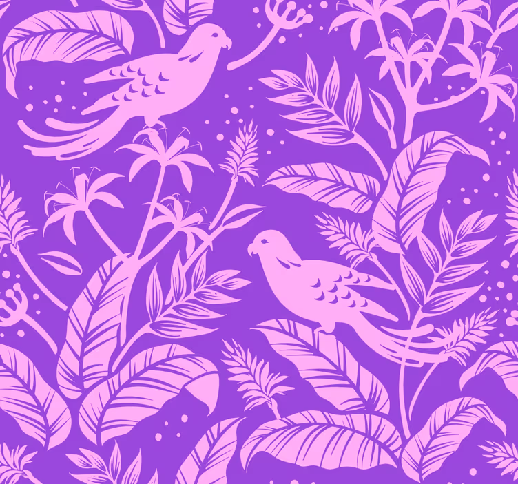 Tapet de animale de pasăre violet - TenStickers