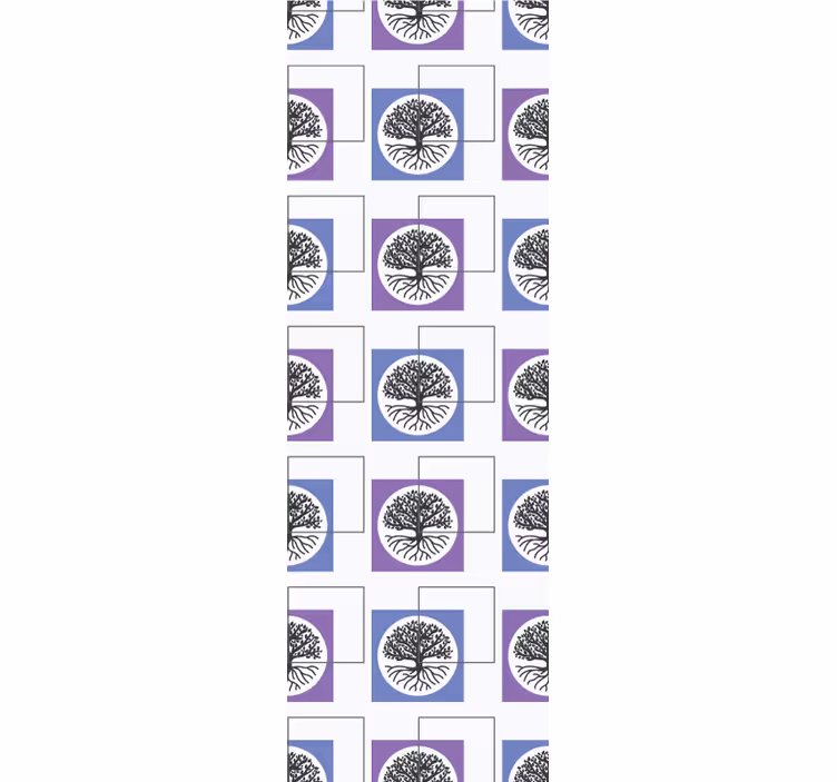 Tapet dormitor design geometric de arbore - TenStickers