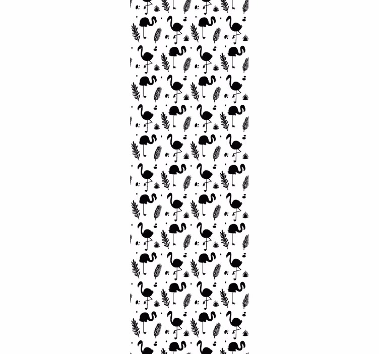 Tapet de animale model de frunze flamingo - TenStickers