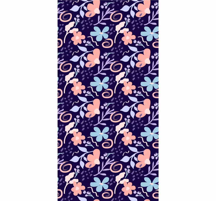 Tapet flori model floral violet - TenStickers