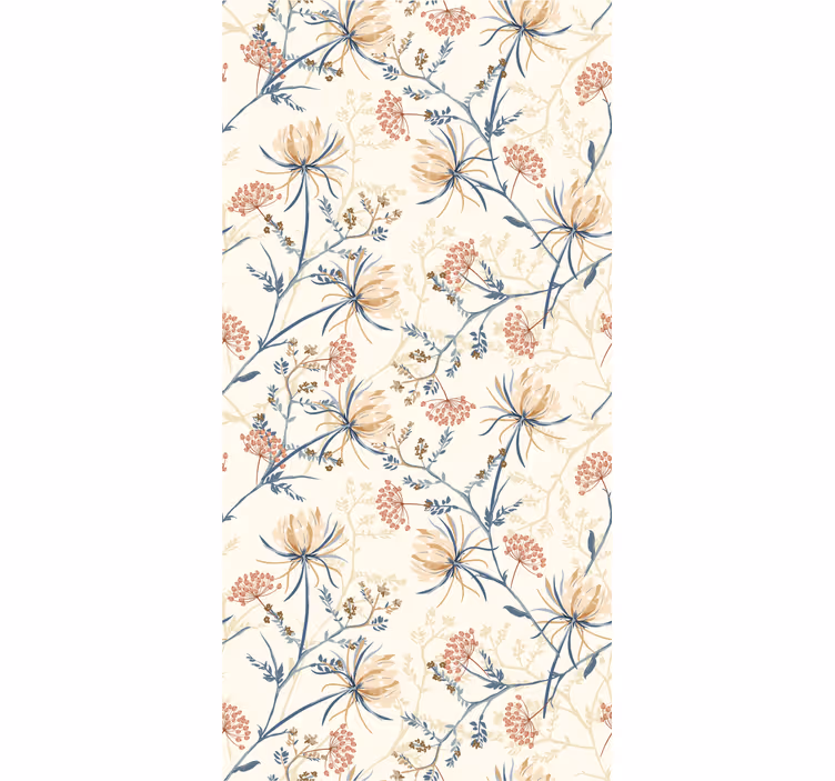 Tapet botanic în stil vintage floral - TenStickers