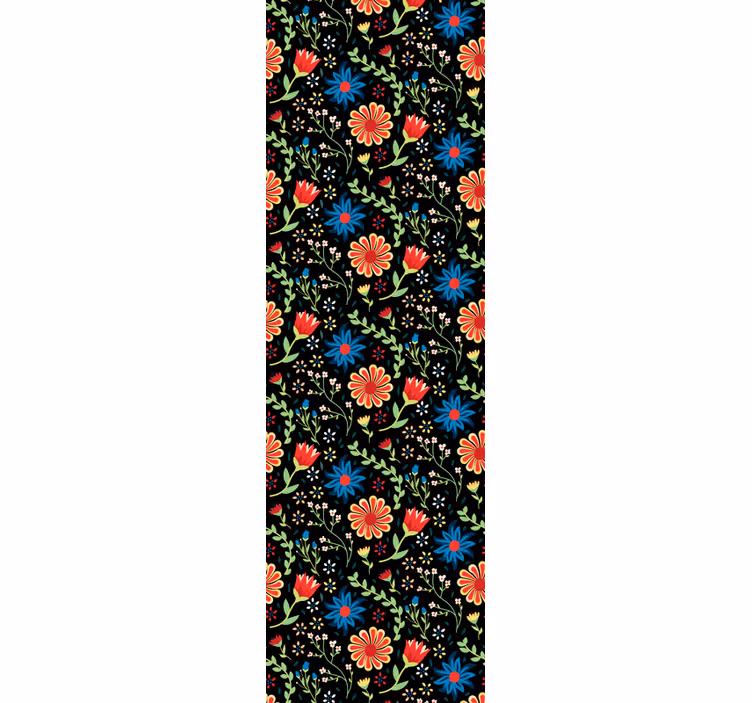 Tapet flori accent cu model floral - TenStickers